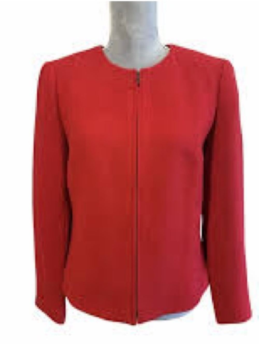 NWT Talbots women's red zip up wool blazer size 8